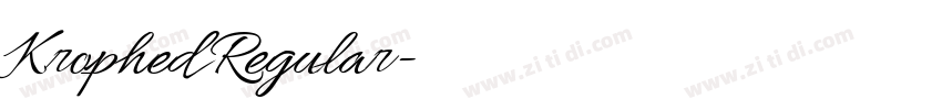 Krophed Regular字体转换 Krophed Regular字体转换
